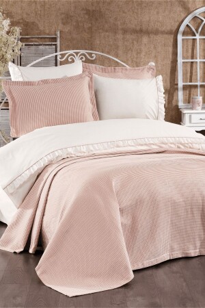 مـنـز-7 قطعة قطن بيك مغطاة ومغطاة بالقشرة المزدوجة المغطاة بالدبلوستة مجموعة مسحوق (مع هدية مفاجأة) LV - Luvana Home