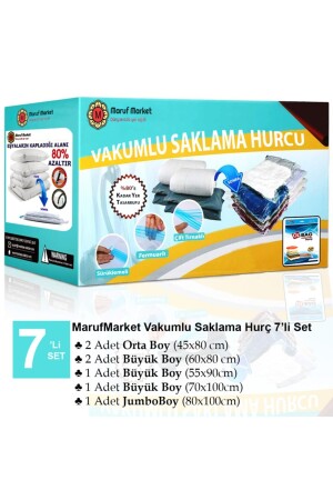كيس تخزين الفراغ من 7 قطع من MNZ-Marufmarket Set-4 (الموسة - الفستان - البطانية - السرطان Hurcu) Vakumhurcu - Ülbag