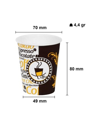 7 Oz Pappbecher für Verkaufsautomaten, Tee-Pappbecher 180 ml – 300 Stück AT07OZ - 3