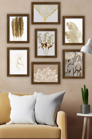 7 Parça Çerçeve Görünümlü Mdf Tablo Seti - Artavessa Gift&Home