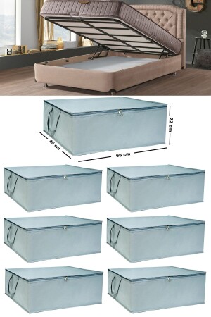 7 Stück – Sofa-Bett-Basistyp, Aufbewahrung, Aufbewahrung, Aufbewahrungstasche unter der Basis, 65 x 45 x 22 cm, EKİCİHOME0005-7 - 1