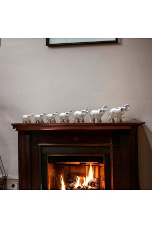 مجموعة من 7 صور الفيلة الفضية - Taşdevrilife