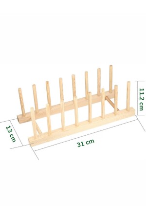 7-teiliger Tellerhalter aus Holz (Tablett, Tellerhalter, Schneidebrett, Topfdeckel, Teller, Schüssel, Tasse evyasam7 - 8