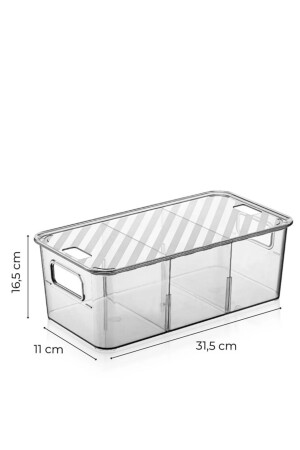 7-teiliger, unterteilter Frühstücks-Aufbewahrungsbehälter mit Deckel, transparent FR158 - 7