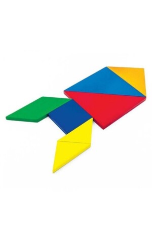 7-teiliges, lehrreiches, farbenfrohes, mittelgroßes Tangram-Mind-Intelligence-Logik- und Strategiespiel aus Holz - 6