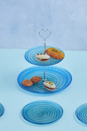 7-teiliges Mini-Kuchen-/Gebäck-/Dessert-Set aus Glas mit Ständer 153. 03. 06. 9998 - 3