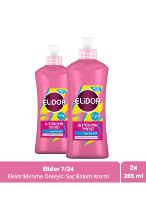 7-24 Şekillendirici Saç Bakım Kremi Elektriklenme Önleyici Argan Yağı & Bal 265 ml X2 Adet - Elidor