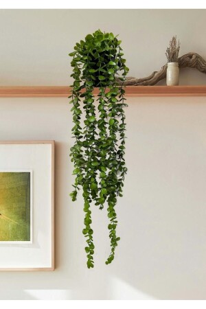 مصباح عريضة من الزهور الاصطناعية الماسية 70 سم لون مظلم من اليوكاليبتوس - Lilac Home