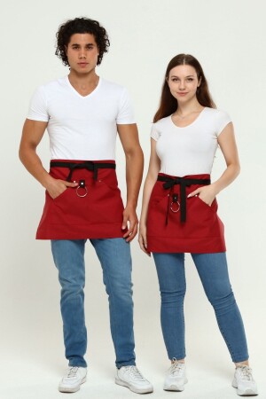 مقهى من المنتجات المنزلية، باريستا، صانع شعر، بارمان، زهرة، ملابس مطبخ، مقاومة للبقع، الرجال، النساء، الأحمر 7-002 - Monki Haus