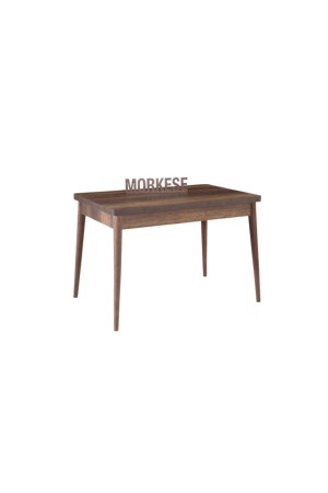70x110 dunkles Holz-Ess-Set, fester Küchentisch, Esstisch für 4 Personen, Miya-3801 - 3