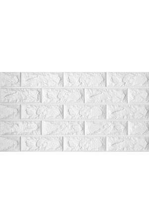 70x38 Cm (0-27M²) Silinebilir Beyaz Kendinden Yapışkanlı 3d Esnek Duvar Kağıdı Paneli - 3
