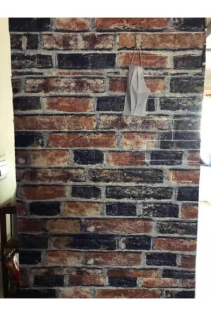 70x38cm 3d Lacivert Kiremit Tuğla Desen Kendinden Yapışkanlı Sünger Duvar Paneli Kağıdı - 7