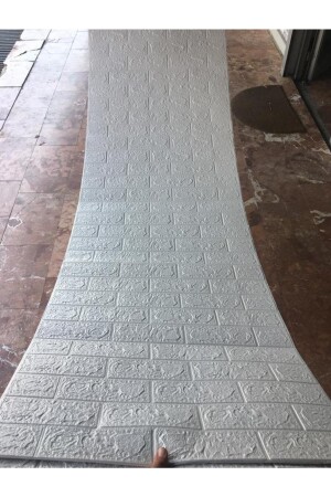 70x500 Cm Kendinden Yapışkanlı Beyaz Tuğla Desen 3d Duvar Kağıdı Paneli Tek Parça - 5