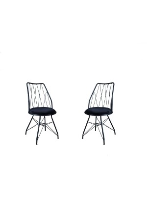 70x70 Baklava Tel Sandalye Takımı 2 Kişilik Mutfak Masası - Yemek Masası - Cafe Masası - 5