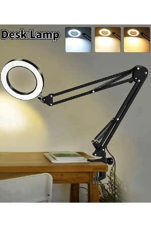 مـنـز المعدني أكروبات 72 مصباح طاولة LED مع كثافة قابلة للتعديل، 3 ألوان ضوء مختلفة، منفذ USB - The Wlue