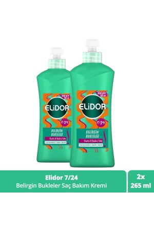 7-24 Şekillendirici Saç Bakım Kremi Belirgin Bukleler Elastin Ve Badem Sütü 265 ml X2 Adet - 1