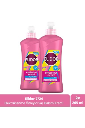 7-24 Şekillendirici Saç Bakım Kremi Elektriklenme Önleyici Argan Yağı & Bal 265 ml X2 Adet - 2