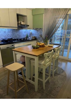 مقعد بار من الخشب من المنطقة من المنطقة من المنطقة 731 - Geppetto Home