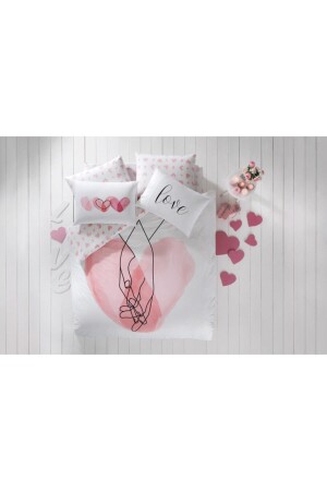 الموسم الجديد من الموسم الجديد مجموعة غطاء مزدوجة - الشعور - الوردي 74986 - Taç