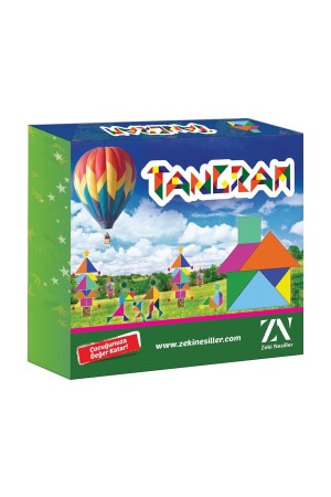 منز-زيكي جيل مربع تانجرام (75 صفحة لون - 75 صفحة مونوكروم) مع الملاحظة الزائفة ZA00386 - Zeka Akademisi