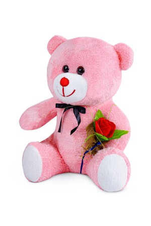 75 cm großer süßer Teddybär, der eine Rose in der Hand hält, ich freue mich, Sie zu haben 75gullu - 3