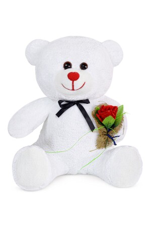 75 cm großer süßer Teddybär, der eine Rose in der Hand hält TR0612202103-1 - 1