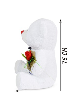 75 cm großer süßer Teddybär, der eine Rose in der Hand hält TR0612202103-1 - 4