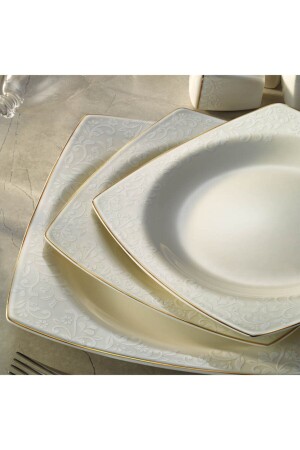 (مـنـز-بـون مار 7621) ، طعام عشاء نمطيّة (مجموعة 62 قطعة) - Kütahya Porselen