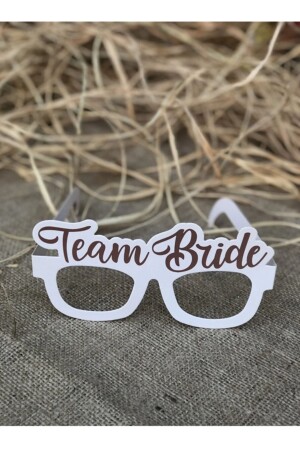 8 Adet Bride Konsepti Gözlük Rose Gold Renk Team Bride Yazılı Beyaz Bekarlığa Veda Partisi Gözlüğü - 2