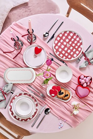 (منيز-أمور) 8 قطع عشاء Ceramic Set لشخصين - Karaca