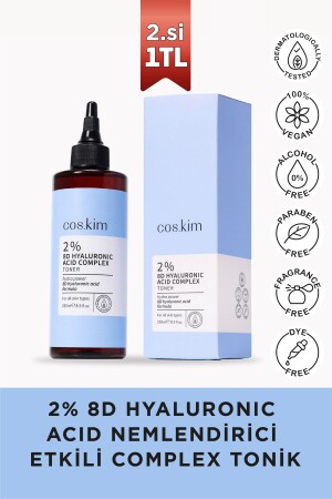 8 Çeşit Hyaluronik Asit Içeren Nemlendirici Tonik | 2% 8d Hyaluronic Acid Complex Toner 250 Ml MK003 - 2