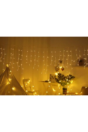 8 funktionale Fransen-LED-Pendelleuchte, aufsteckbare LED-Ornament-LED-Fee-LED-Licht, Weihnachtslicht (4 Meter) - 4