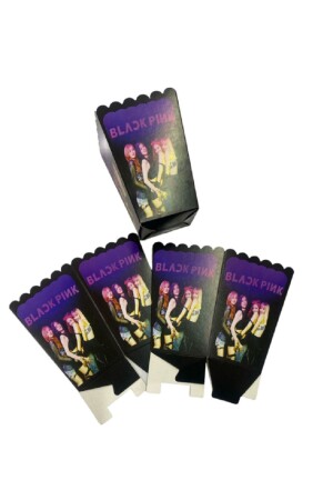 صندوق ذرة من المطر الأسود المرتقق صندوق البوبكورن 8 قطع - Happyland