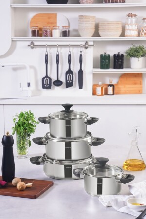 مجموعة أدوات الطبخ من الصلب من 8 قطع - Karaca