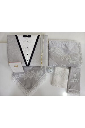 مـنـز-غراي رطبة صلاة العريس مع صـنعة صلاة رطبة صـنعة صـنعة 8 قطع - Lamazihome