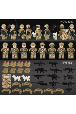8 Lite-Lego-kompatible Swat-Soldaten-Figuren, identisch mit dem Bild. fggg66 - 1