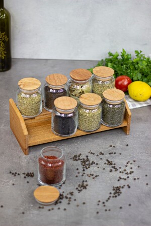 مجموعة من 8 قطع من الخشب من علبة العطور MNZ-Viva، مجموعة من 8 قطع من علبة العطور من الخشب مع موقف خشبي وغطاء فراغ KWV0001 - KukiWood