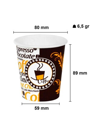 8 Oz Pappbecher Kaffee Tee Pappbecher 250 ml – 200 Stück AT08OZ - 4