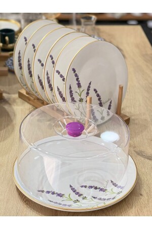 8 Parça Lavander Fanuslu Pasta Seti - Onedekor