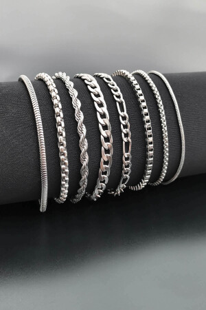 8-teiliges Armband-Set (SILBER-ARMBAND-SET) - 5