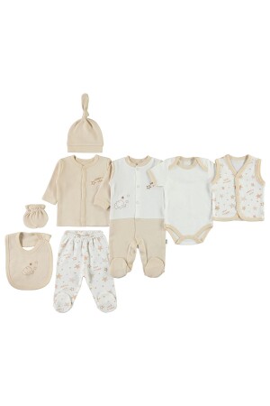 8-teiliges Baby-Body-Set, 0–1 Monat, milchig braun, 961111814K21 - 1