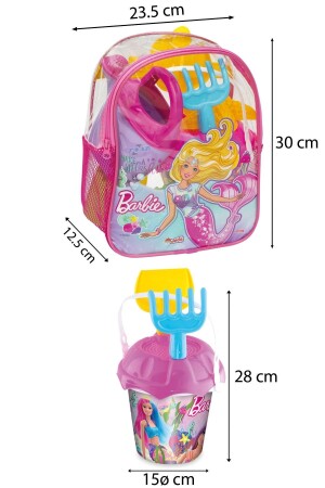 8-teiliges Barbie-Beach-Meer-Sand-Eimer-Set mit Rucksack, Barbie-Lizenzspielzeug 03500 - 3