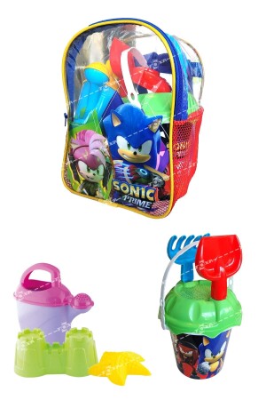 8-teiliges Eimer-Set Sonic Prime Beach Sea Sand Bucket mit Rucksack, lizenziertes Spielzeug 03501 TOXADEDECKOVA - 1