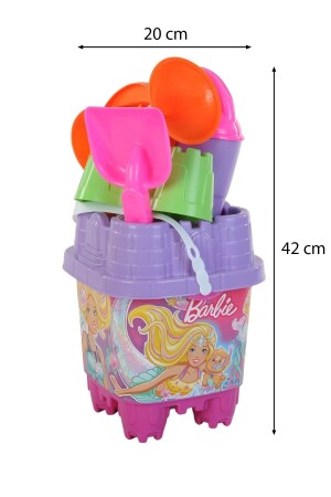 8-teiliges großes Schloss Barbie Strand Meer Sand Eimer Luxus Eimer Set Barbi lizenziertes Spielzeug ToXABuyukKaleBucketSet - 3