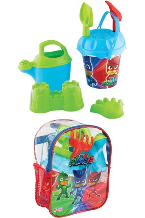 8-teiliges Pj Masks Strand Meer Sand Eimer Eimer Set mit Rucksack Pijamaskeliler Lizenziertes Spielzeug 03502 TOXADEDECKOVA - 4