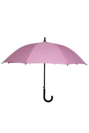 8 Telli Otomatik Fiberglass Baston Pembe Renkli Yağmur Şemsiyesi pembeyagmursemsiye - 1