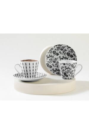 مجموعة من القهوة 80 مللي سوداء 10037545 - English Home