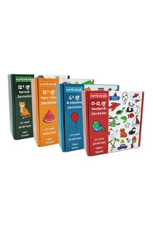 النمو من خلال تعلم بطاقات ذكاء الطفل مجموعة (80 بطاقات) 12 - Neobebek