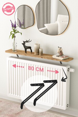 رف طائرة غير مقبض على الرديئة المزجة الرديئة الرديئة الرديئة الرديئة الرديئة الرف الكتب 80 × 18 سم - Lefty