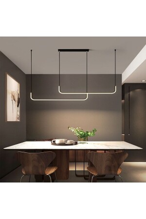 مـنـز-أسود قوس مزدوج 80 سم مصباح مدفوع، مصباح عريض الربيع، مصباح أضاءة حديثة، ضوء ديكورatif Light 3 Light Color - CATLUZ